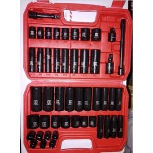 New 3/8" Drive Impact Socket Set SAE and Metric (5/16"- 3/4", 8-22mm) 48pcs